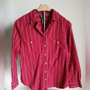 Lauren Ralph Lauren Cotton Button Front Top Size 1X Pocket